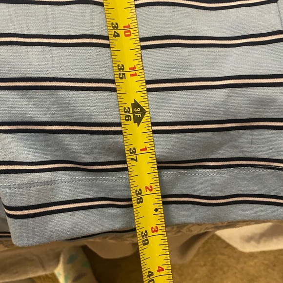 Draper James Navy Striped Dress Size 1X a-line knee length comfort - Picture 5 of 8